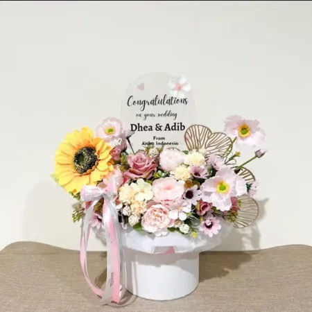 Bloom Box Akrilik Ucapan Wedding Cileungsi